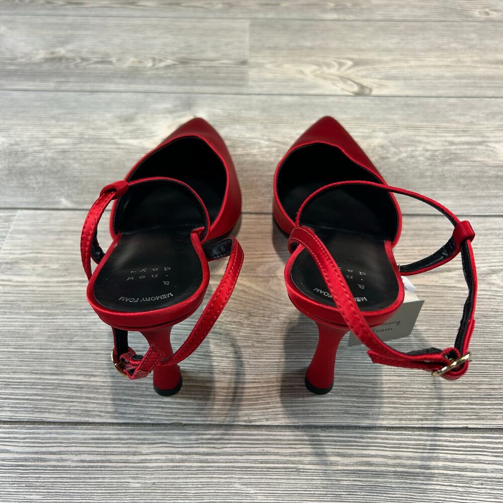 A New Day Womens Rosemary Heels Red 10 NWT - Picture 3 of 5